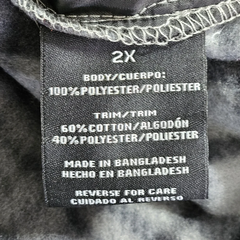 Tony Hawk NWOT Mens‎ Fleece Shirt Jacket Plaid Hooded Cozy Y2K 90s Style Gray 2X